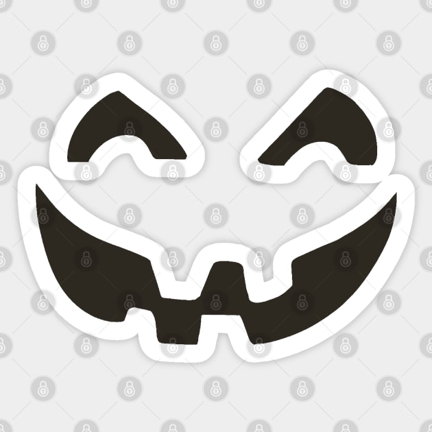 Smiley Pumpkin Sticker by Holailustra